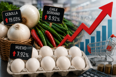 ¡Golpe al bolsillo! Cebolla, chile serrano y huevo, entre los que más subieron de precio