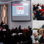 Personal del C5i y de la Policía Cibernética imparte una conferencia ante constructores y empresarios reunidos en la CMIC Hidalgo.