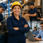 Trabajadores de los sectores industrial, logístico, comercial y de servicios, actividades que forman parte del empleo formal registrado en Hidalgo.
