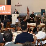 Julio Menchaca participa en el foro “Es tiempo de Hidalgo, Potencia en Marcha”, organizado por Banco Multiva, ante representantes del sector empresarial y financiero.